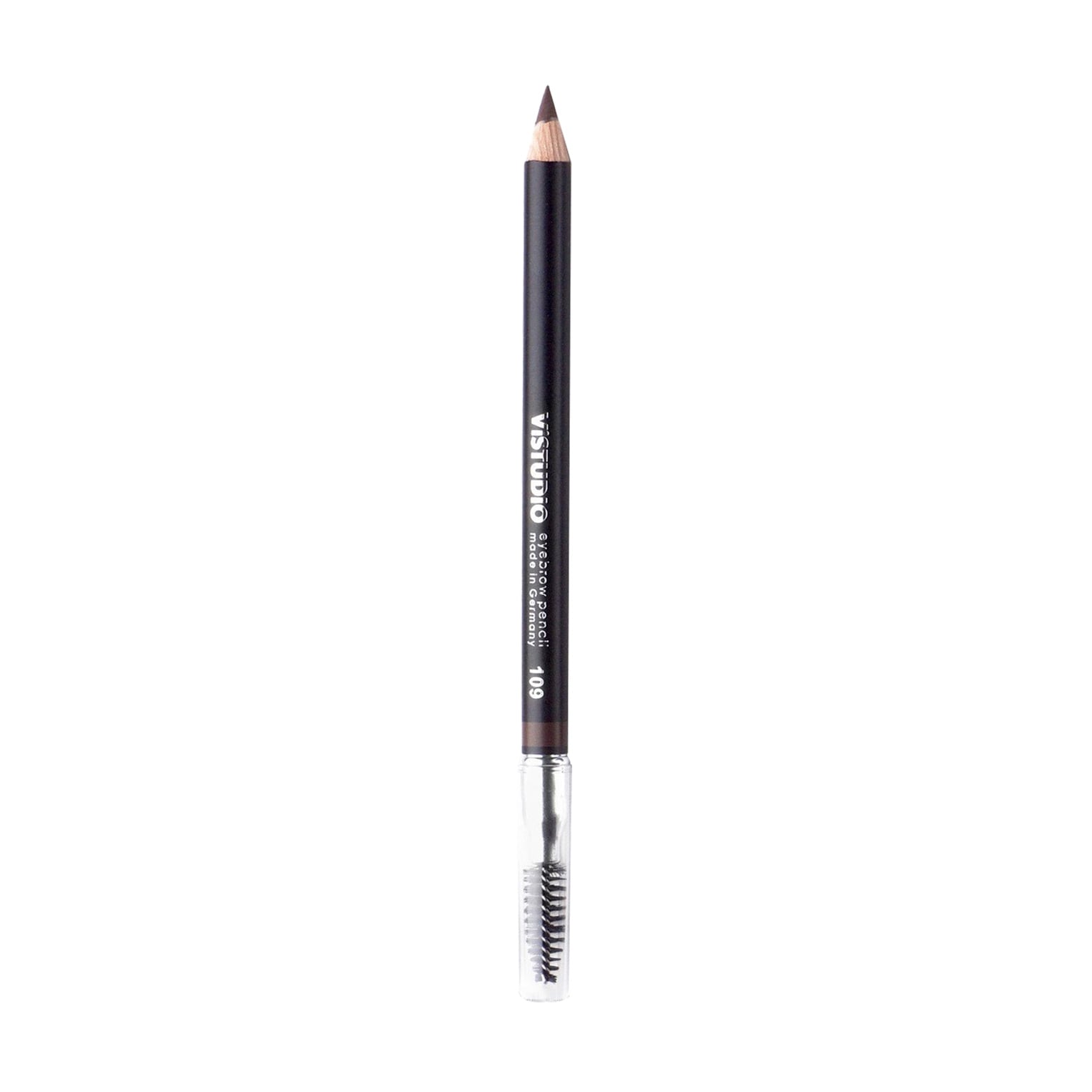 Пудровий олівець для брів ViSTUDIO Eyebrow Pencil зі щіточкою 109 Коричнево-сірий, 1.8 г
